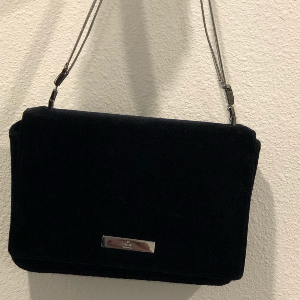 Gucci Velvet Evening Bag w/ Shoulder Strap
